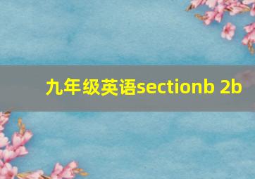 九年级英语sectionb 2b